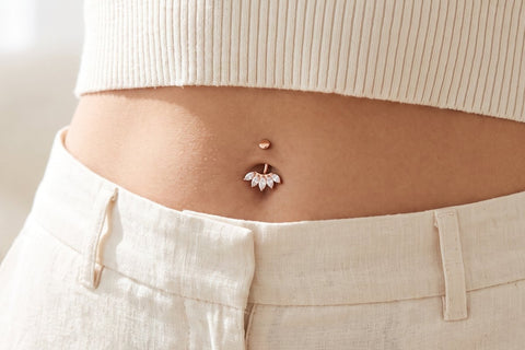 Bauchnabelpiercing Roségold