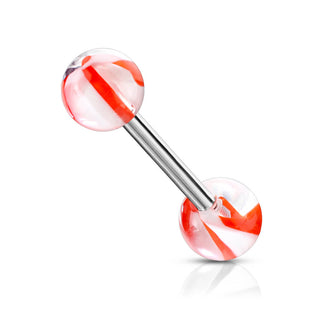 Barbell Acryl Marmor Muster Kugel