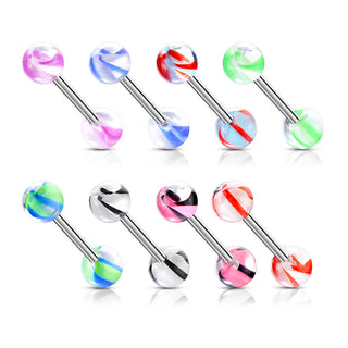 Barbell Acryl Marmor Muster Kugel