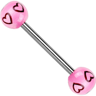 Barbell Acryl Kugel Herz