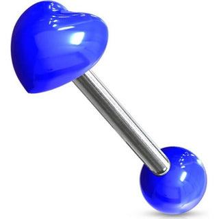 Zungenpiercing Acryl Herz
