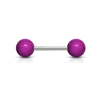 Barbell Acryl Einfarbig Kugel