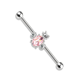 Industrial Barbell Ananas Zirkonia