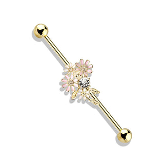Industrial Barbell Blumenstrauß Zirkonia