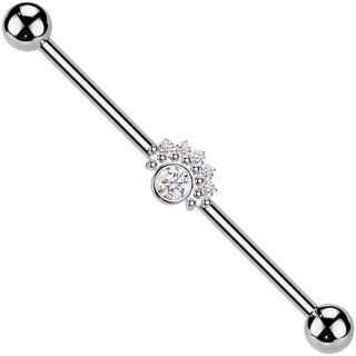 Industrial Barbell Zirkonias kleine Kugeln