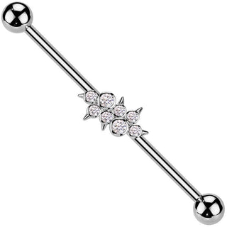 Industrial Barbell Zirkonias Stacheln
