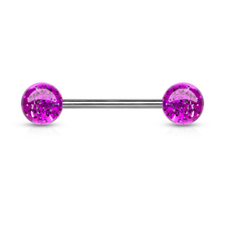 Barbell Acryl Glitzer Kugel