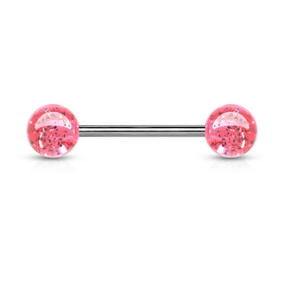 Barbell Acryl Glitzer Kugel