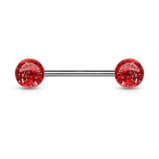 Barbell Acryl Glitzer Kugel
