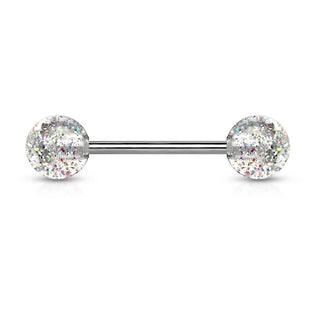 Barbell Acryl Ultra Glitzer Kugel