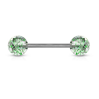 Barbell Acryl Ultra Glitzer Kugel