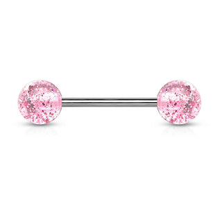 Barbell Acryl Ultra Glitzer Kugel