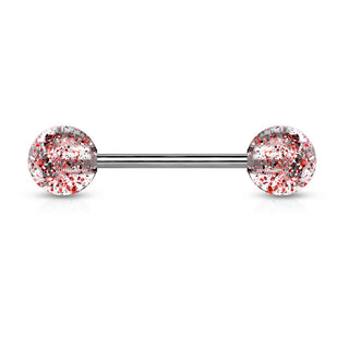Barbell Acryl Ultra Glitzer Kugel