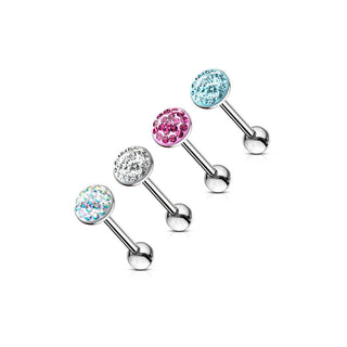 Zungenpiercing Zirkonia Rund