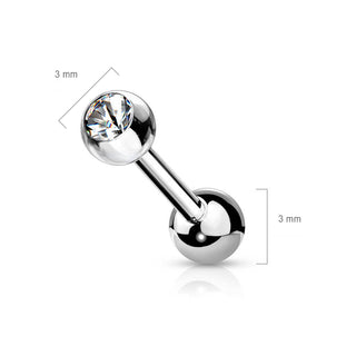 Barbell Kugel  Zirkonia Innengewinde
