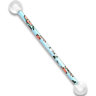 Industrial Barbell Blumenmuster Kugel Acryl