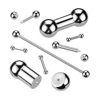 Barbell Kugel Silber Innengewinde