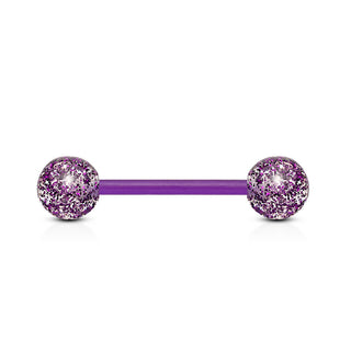 Barbell Acryl Ultra Glitzer Kugel