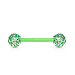 Barbell Acryl Ultra Glitzer Kugel