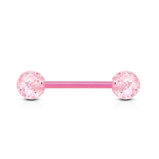 Barbell Acryl Ultra Glitzer Kugel