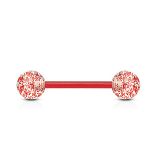 Barbell Acryl Ultra Glitzer Kugel