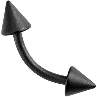 Augenbrauenpiercing Stachel Matt Schwarz PVD
