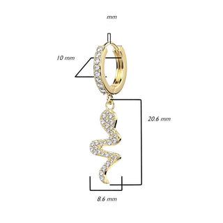Schlange beweglich Zirkonia Clicker