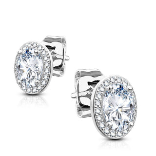 Silber 925 Oval Zirkonia
