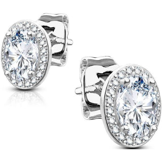 Silber 925 Oval Zirkonia