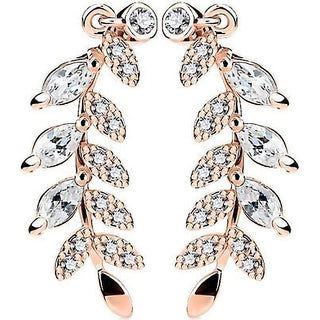 Ear Crawler Blätter Zirkonia