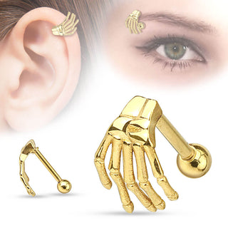 Augenbrauenpiercing Hand