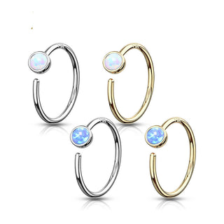 14 Karat Gold Ring Opal Gelbgold Weißgold Biegbar