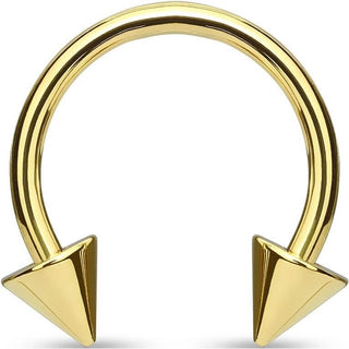 Hufeisen Piercing Stachel Gold PVD