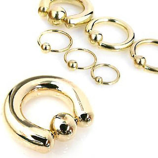 Ring Gold PVD Klemmkugelring