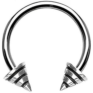 Hufeisen Piercing Gestreifter Stachel