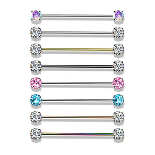 Industrial Barbell Zirkonia Push-In