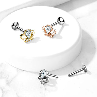 Labret Krone Zirkonia Push-In