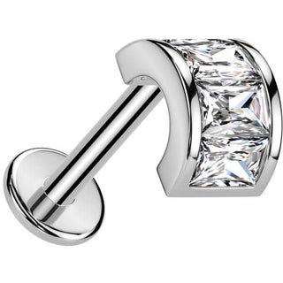 Labret Hufeisen Zirkonia Push-In