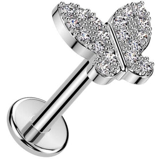 Labret Schmetterling Zirkonia Push-In