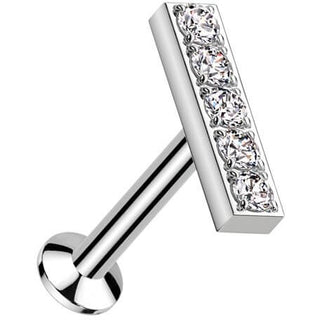 Labret Stange Zirkonia Push-In