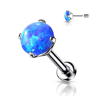 Titan Labret Opal Silber Push-In