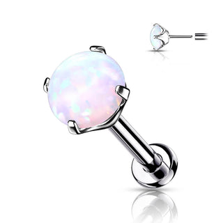 Titan Labret Opal Silber Push-In