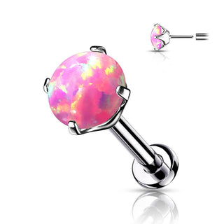 Titan Labret Opal Silber Push-In