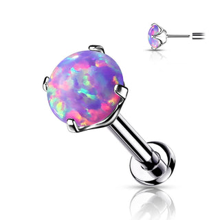 Titan Labret Opal Silber Push-In
