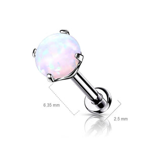 Titan Labret Opal Silber Push-In