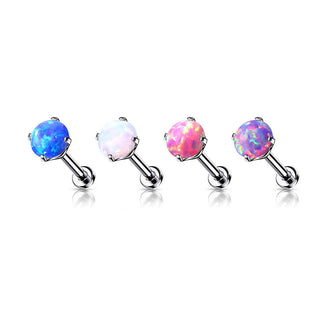 Titan Labret Opal Silber Push-In