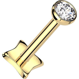 Titan Labret Zargenfassung Zirkonia Push-In