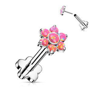 Titan Labret Blumen Opal Blumen Base Push-In