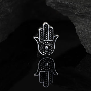 Barbell Hamsa Silber