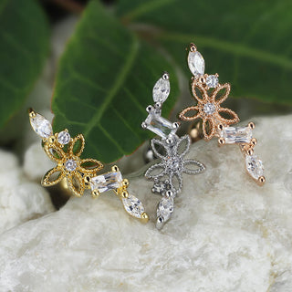 Barbell Blume Zirkonia
